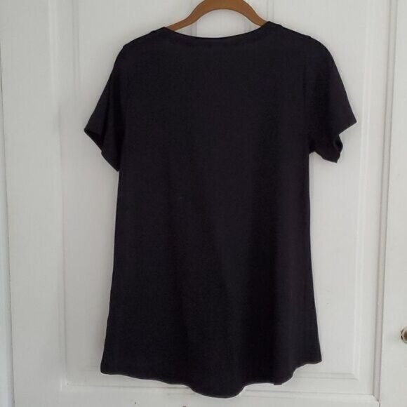 LuLaRoe Black Vneck High Low Tee - Picture 5 of 5